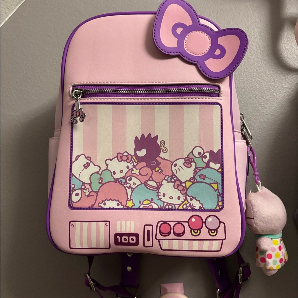 Loungefly Pink and Purple Hello Kitty Arcade Bag